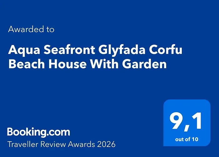 Aqua Seafront Corfu House With Garden Casa de Férias Glyfáda